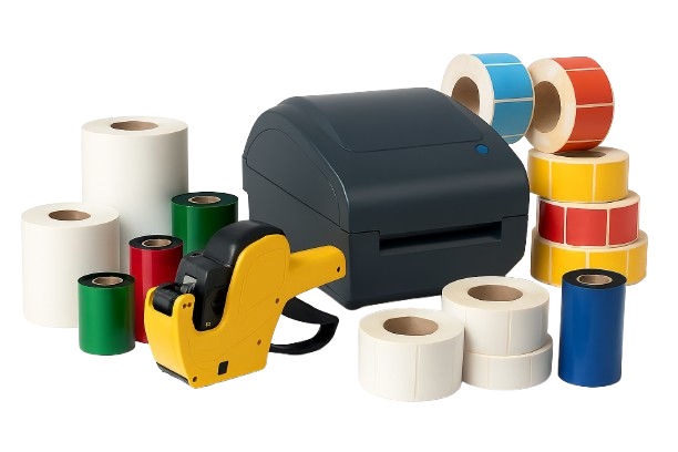 Composição de bobinas térmicas em estúdio com fundo totalmente branco